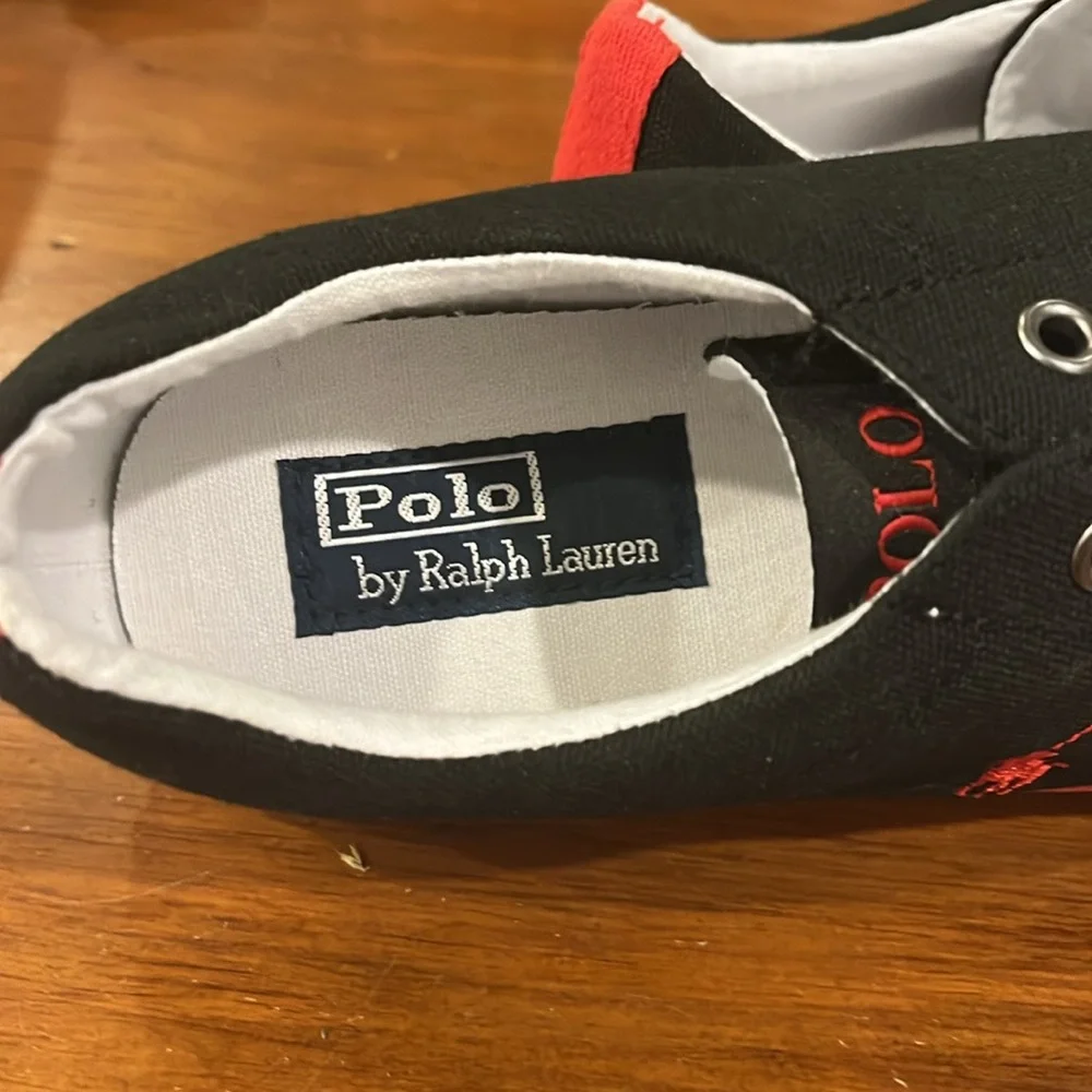 Polo Ralph Lauren Ballards Shoes Sneakers boat new black red Mens Size 10